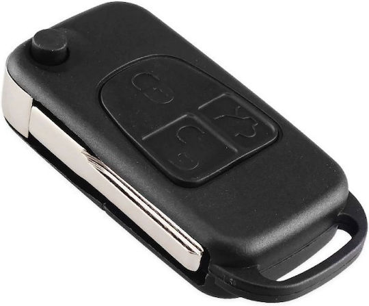 Techstar Car Key Cover Case Compatible Mercedes-Benz A C E Clk M L Slk Cl Sl AMG S Class 3 Buttons Hu64