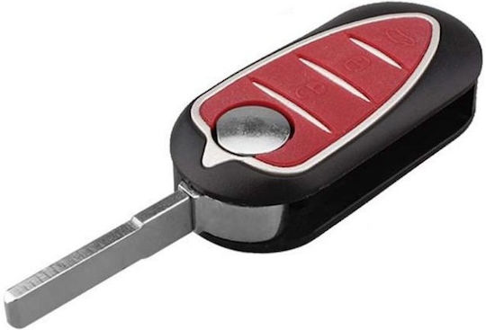 Husă Pentru Chei Auto Techstar Compatibilă Alfa Romeo Mito Giulietta 159 Gta 3 Butoane