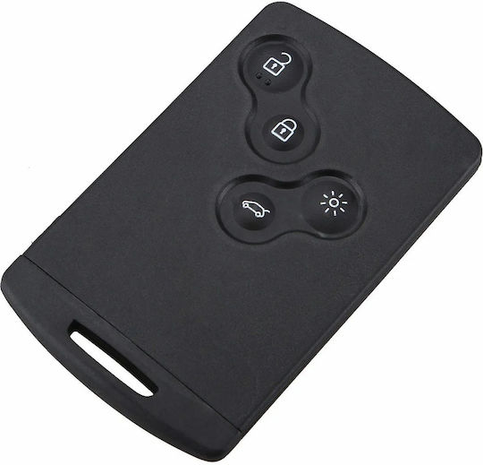 Husă Smartcard Pentru Chei 4 Butoane Techstar Compatibil Renault Megane Iii Scenic Laguna Iii Clio Captur