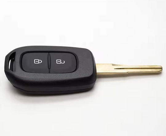 Techstar Key Case Dacia Logan Duster Sandero Dokker Renault Models 2013-2023 2 Buttons Metal Blade Replacement Worn Case