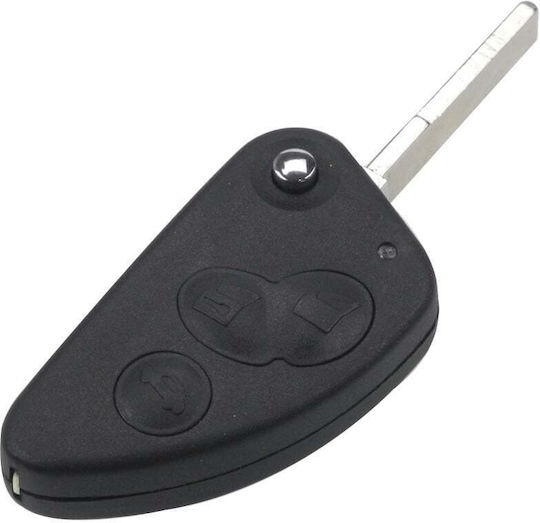 Techstar Car Key Cover Case Compatible Alfa Romeo 147 156 166 Gt 3 Buttons