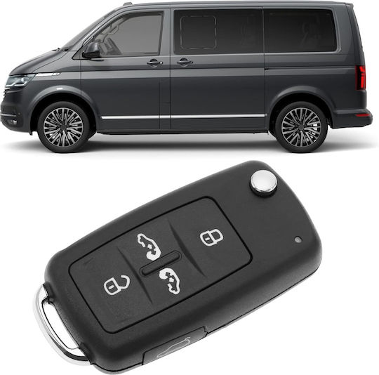 Techstar Husa Pentru Chei Auto VW Volkswagen Transporter T5 T6 Sharan Alhambra 5 Butoane