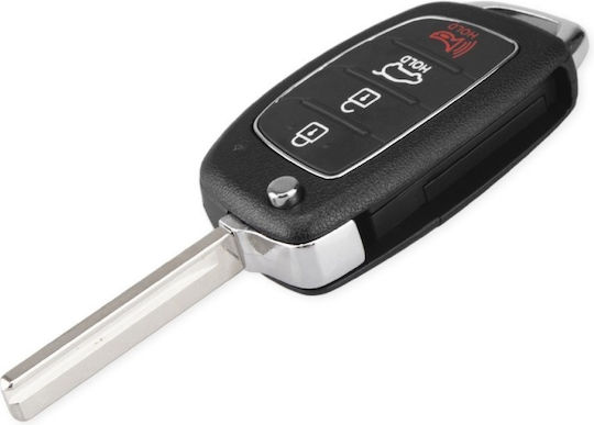 Husă Pentru Chei Auto Compatibilă Hyundai Santa Fe Ix25 Ix35 Ix45 4 Butoane Toy40