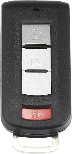 Techstar Autoschlüssel Schutzhülle 3 Tasten Kompatibel Mitsubishi Outlander 2010–2018 Lancer 2008–2016