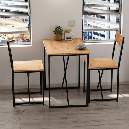 Τραπέζι Κουζίνας Maysa με 2 Καρέκλες 52.5x72.5εκ.