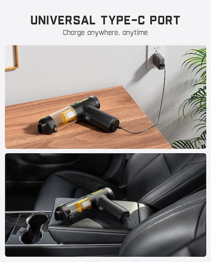 Fanttik Aspirator De Mână Pentru Mașini De Aspirare Uscată Cu Putere 100W Reîncărcabil 12V