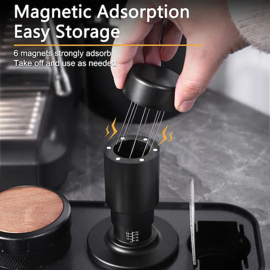4bars T802 Dynamometric Tamper with Flat Surface 58mm in Black Color