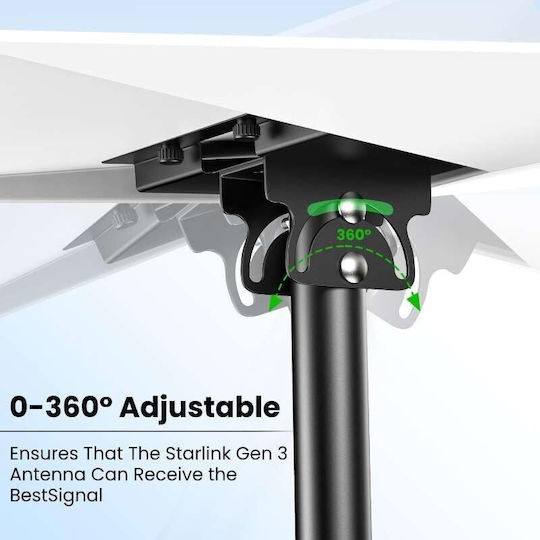 Suport Antenă Starlink Gen 3 Reglabil 360° Metal Stabil Durabil Negru