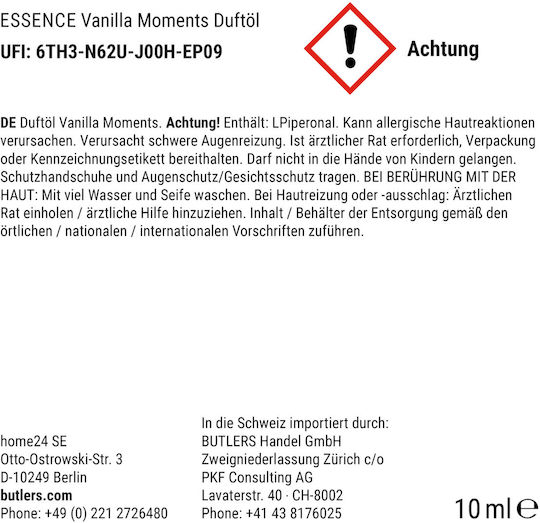Essencε Ulei Aromatic Momente De Vanilie 10ml Maro Diametru 2,4cm X Înălțime 7cm