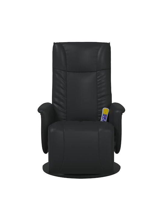 Moderner Liegestuhl aus Kunstleder Schwarz M71xP90xH105cm