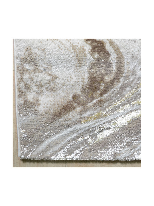 Saray Home Almira Modern Bedroom Rugs Set Beige HE783 CRGL 3pcs