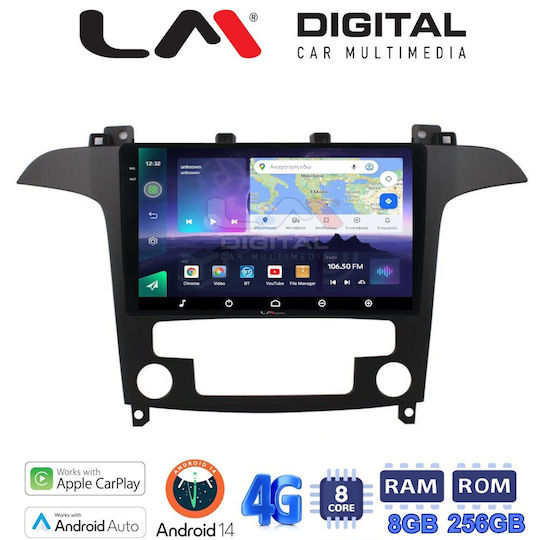 LM Digital Sistem Audio Auto pentru Ford Concentrare / Mondeo / Galaxie / S-Max 2008 > 2014 (Bluetooth/USB/WiFi/GPS/Apple-Carplay/Android-Auto)