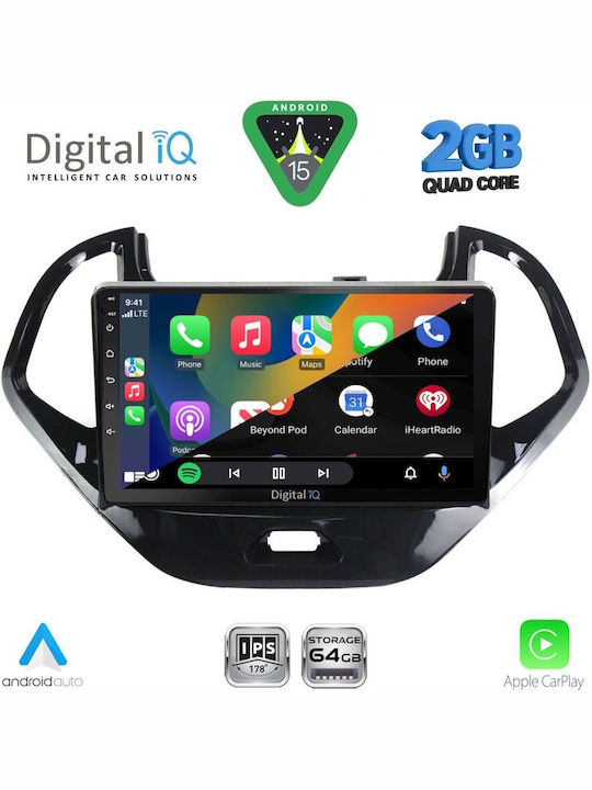 Digital IQ Car Audio System for Ford Ka 2017 (Bluetooth/USB/WiFi/GPS/Apple-Carplay/Android-Auto) with Touch Screen 9"