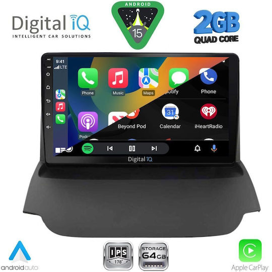 Digital IQ Car Audio System for Ford EcoSport 2012-2018 (Bluetooth/USB/WiFi/GPS/Apple-Carplay/Android-Auto) with Touch Screen 9"