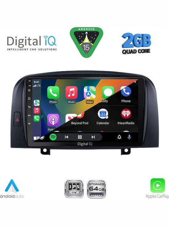 Digital IQ Car Audio System for Hyundai Sonata 2006-2009 (Bluetooth/USB/WiFi/GPS/Apple-Carplay/Android-Auto) with Touch Screen 9"