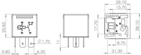 Relay Power Supply Current Bosch 0 986 Ah0 204