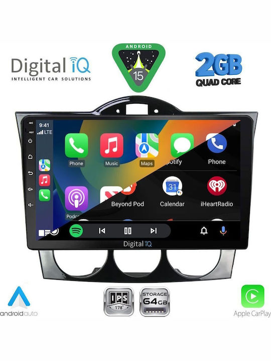Digital IQ Car Audio System for Mazda RX-8 2001-2008 (Bluetooth/USB/WiFi/GPS/Apple-Carplay/Android-Auto) with Touch Screen 9"
