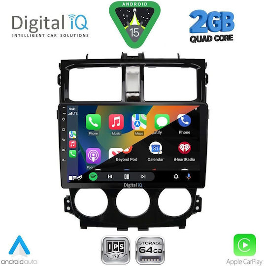 Digital IQ Car Audio System for Mitsubishi Colt 2013-2023 (Bluetooth/USB/WiFi/GPS/Apple-Carplay/Android-Auto) with Touch Screen 9"