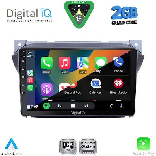 Digital IQ Ηχοσύστημα Αυτοκινήτου για Suzuki Alto Nissan Pixo 2009-2014 (Bluetooth/USB/WiFi/GPS/Apple-Carplay/Android-Auto) με Οθόνη Αφής 9"