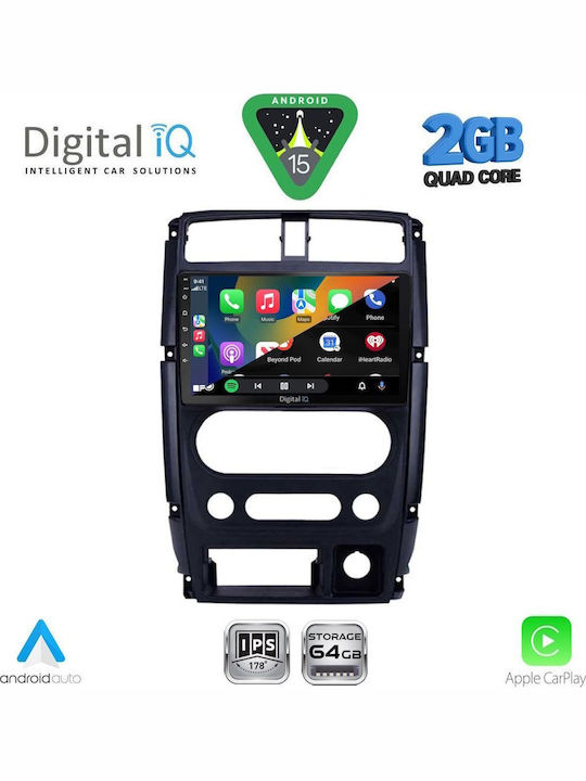 Digital IQ Car Audio System for Suzuki Jimny 2007-2017 (Bluetooth/USB/WiFi/GPS/Apple-Carplay/Android-Auto) with Touch Screen 9"