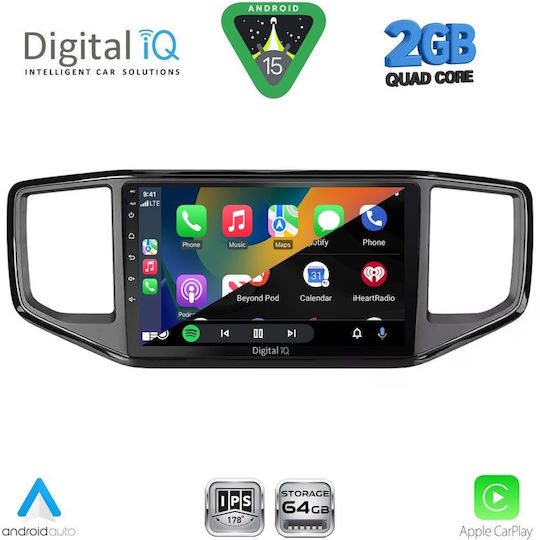 Digital IQ Ηχοσύστημα Αυτοκινήτου για Volkswagen Amarok 2017-2022 (Bluetooth/USB/WiFi/GPS/Apple-Carplay/Android-Auto) με Οθόνη Αφής 9"