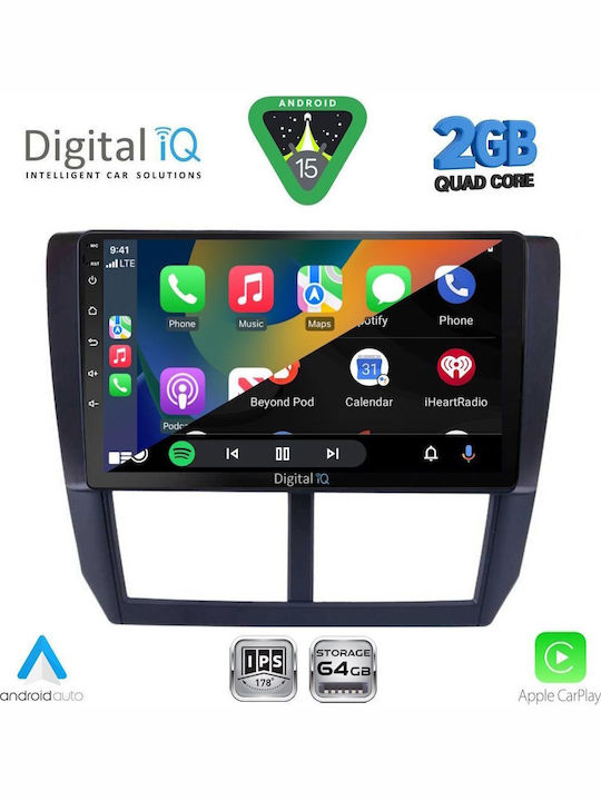 Digital IQ Car Audio System for Subaru Forester / Impreza 2008-2013 (Bluetooth/USB/WiFi/GPS/Apple-Carplay/Android-Auto) with Touch Screen 9"