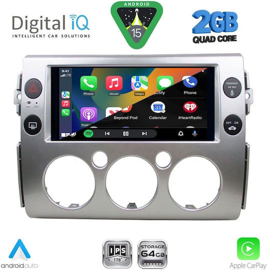 Digital IQ Car Audio System for Toyota FJ 2007-2013 (Bluetooth/USB/WiFi/GPS/Apple-Carplay/Android-Auto) with Touch Screen 9"