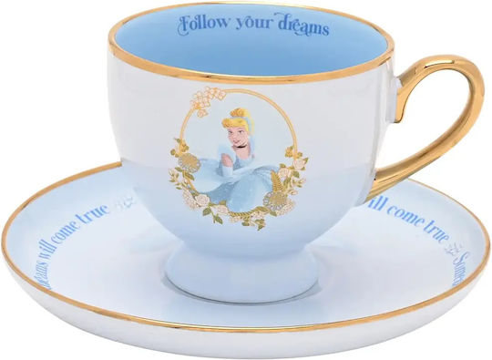Cupa + Farfurie De Ceai Ceramică Disney Princess Cinderella Tea Cup+saucer 200ml Di2366