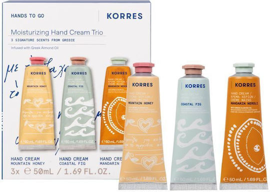Korres Hand Cream Trio Skin Care Set for Moisturizing 3pcs