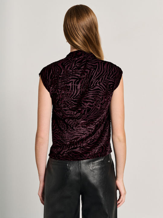 Women's Blouse Sleeveless Bordeaux