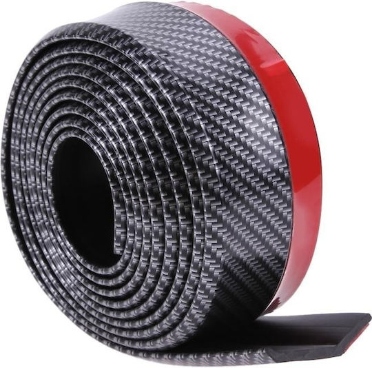 Design Protective Strip Door Sill Bumper Universal Interior Exterior Car Tuning Rubber Carbon Fiber Pattern 2.5m