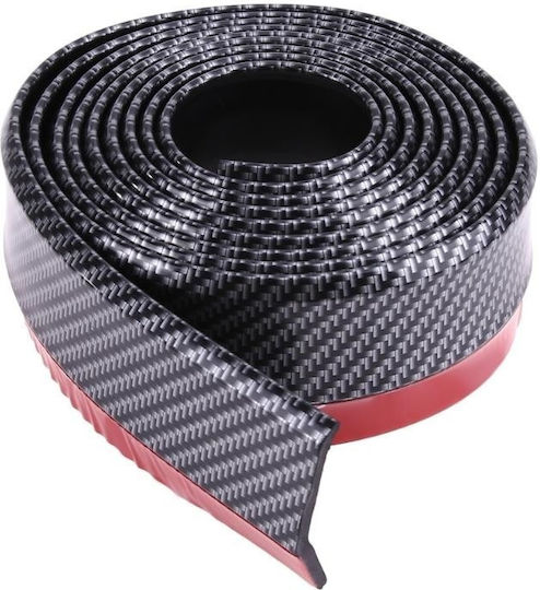 Design Protective Strip Door Sill Bumper Universal Interior Exterior Car Tuning Rubber Carbon Fiber Pattern 2.5m
