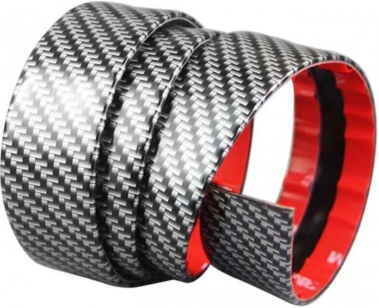 Design Protective Strip Door Sill Bumper Universal Interior Exterior Car Tuning Rubber Carbon Fiber Pattern 2.5m
