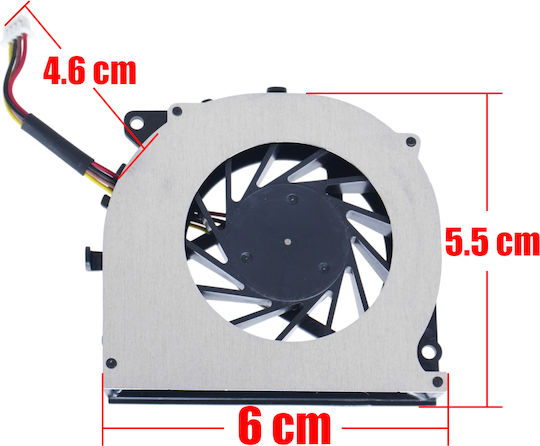 Ανεμιστηράκι Laptop Cpu Cooling Fan Toshiba Satellite P845 P845t P845t-s4305 Ly60a05p Ly60by10 Ly60by10750920002 4pin Κωδ.81480