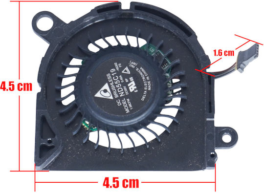 Лаптоп Вентилатор Cpu Cooling Fan Dell Latitude 5289 7389 7390 P29s Nd55c19-16g02 Eg50040s1-c880-s9a 4pin Код 81482