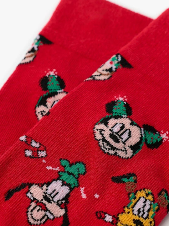 Disney Happy Christmas Χριστουγεννιάτικες Κάλτσες Κόκκινο Disney Happy Christmas Χριστουγεννιάτικες Κάλτσες Κόκκινο