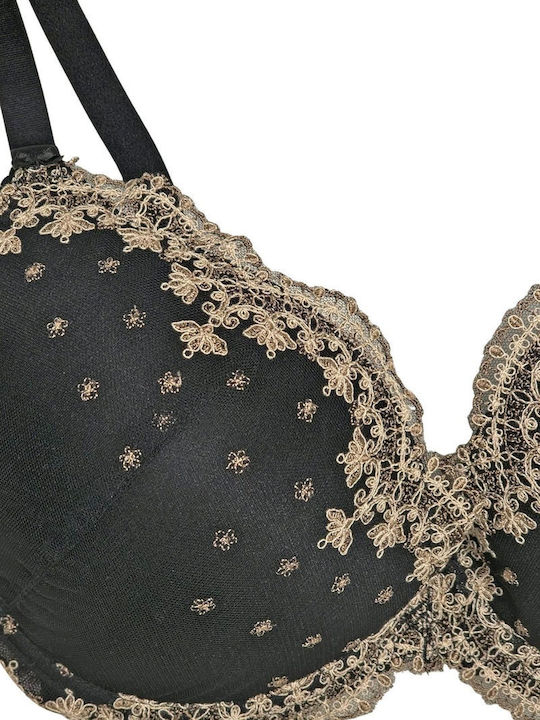 Bra with Light Padding Underwire Black