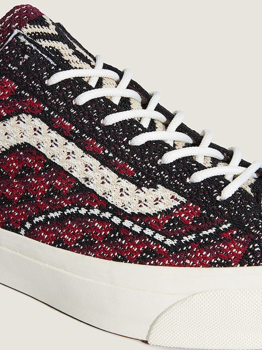 Old Skool Sneakers Geo Check Bordeaux Red