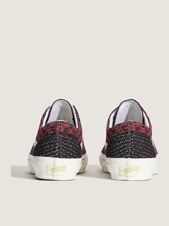 Old Skool Sneakers Geo Check Bordeaux Red