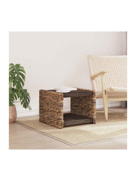 Rectangular Side Table Made of Solid Wood Natural M44.5xL45xH45cm