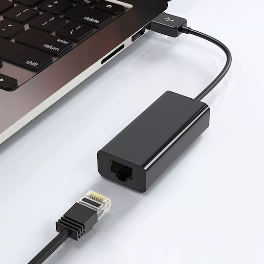 Adaptor Retea Usb La Lan 100mbps Usb-a Tata La Rj45 Skyddar Innovation Conexiune Stabilă Netlink Ac19 Set Sticker Negru