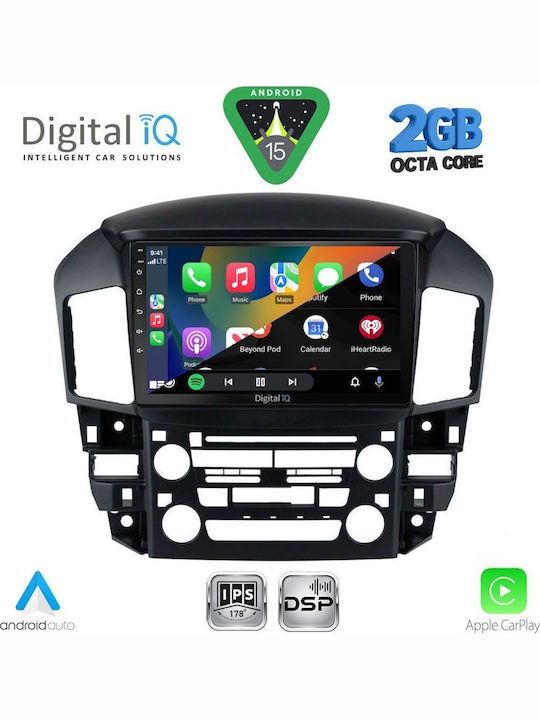 Digital IQ Car Audio System for Lexus RX300 1998-2003 (Bluetooth/USB/WiFi/GPS/Apple-Carplay/Android-Auto) with Touch Screen 9"
