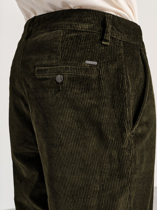 Culton Trousers in Tapered Line Olive