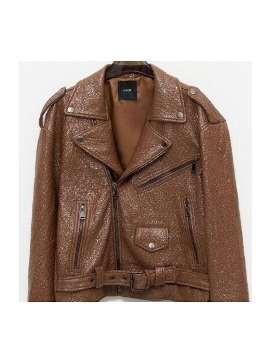 Damen Bikerjacke Camel