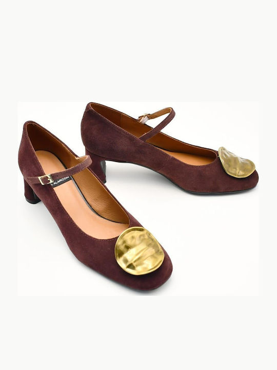 Leather Burgundy Heels