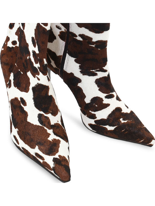 Leder Stiefeletten Damen Weiß