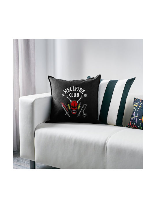 Koupakoupa Sofa Cushion Hellfire Club Stranger Things 100% Cotton Black 50x50cm