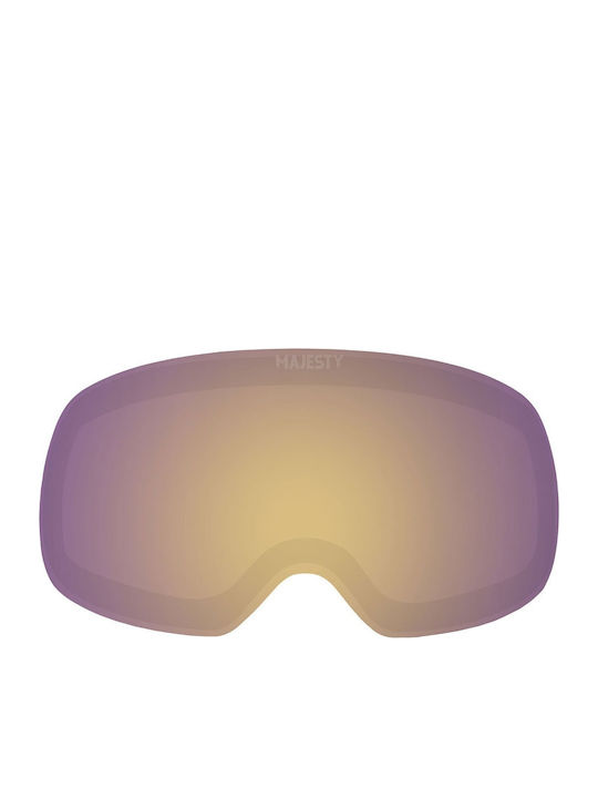 Majesty Force Μάσκα Σκι & Snowboard Ενηλίκων Μαύρη με Φακό σε Μαύρο Χρώμα