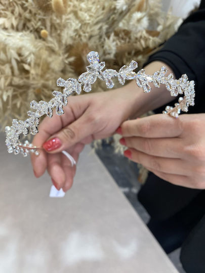 Lila Panemorfă Tiara De Mireasă Platinată Autentică Zirconiu De Excepțională Puritate