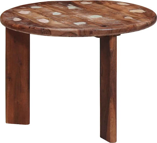 Rundes Beistelltisch Holz Mehrfarbig 3 Stück M54xB54xH40cm